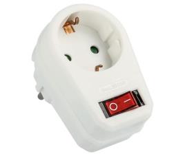 Adaptador De Rede Schuko 16a 250vac C/ Interruptor