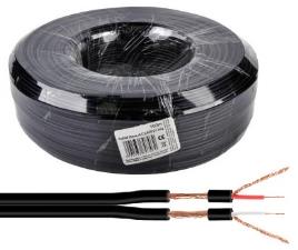 Cabo Paralelo Blindado, Preto 100m