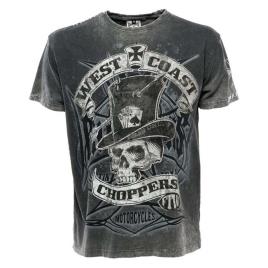 West Coast Choppers Cash Only Short Sleeve T-shirt Cinzento S