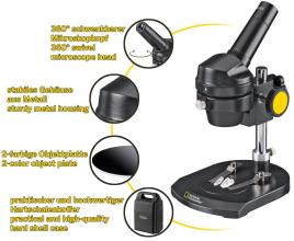 National Geographic Reflected Light Microscope 20x Magnification Preto