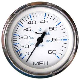 Faria 60mph Ss Speedometer Chesapeake Prateado