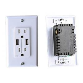 Rv Designer Usb Dual Outlet Plug Branco