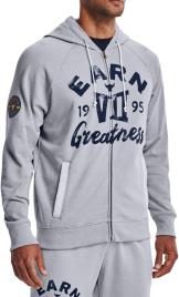 Moletom com capuz Under Armour UA Pjt Rck Hvywght Terry FZ-GRY