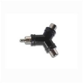 Conector Rca Macho Para 2 X Conector Rca Fêmea