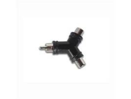 Conector Rca Macho Para 2 X Conector Rca Fêmea