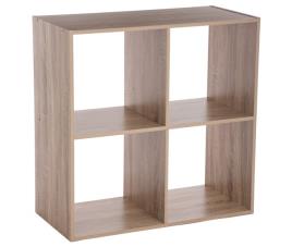 ESTANTE DE MADEIRA PARA 4 CAIXAS DE ORGANIZAÇÃO 67,6X32X67,6CM