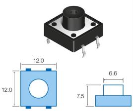 Pulsador Micro Switch Horizontal