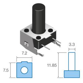 Pulsador Micro Switch Vertical