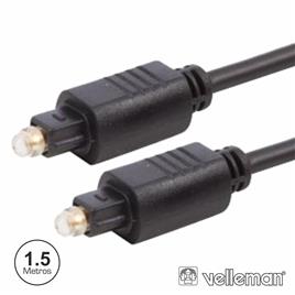 CABO FIBRA ÓPTICA TOSLINK-TOSLINK M/ M 1.5M VELLEMAN