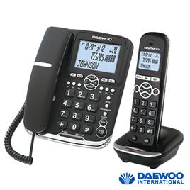 Telefone Fixo E Terminal S/ Fios Dect Duo Daewoo