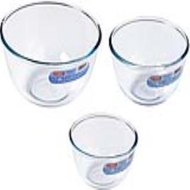 Conjunto de Tigelas  Transparente Vidro de Borosilicato (3 pcs)