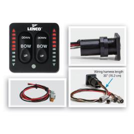 Lenco Electric Trim Tab Switch Kit For Single Actuator Led Indicator Preto