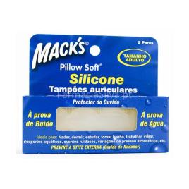 Mack S Tampão Otorrino Silicone Branco (x4 unidades)