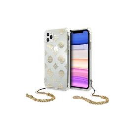 Capa Iphone 11 Pro Max GUESS Peony Chain Collection Dourado em Blister