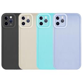 Capa Iphone 13 Pro Max BORDERCAM 4D Silicone Rosa Claro