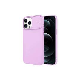 Capa Iphone 12 SLIDE CAM Silicone Lilas