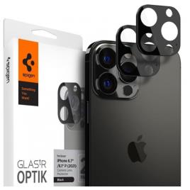 Protetor de Camara em Vidro Temperado Iphone 13 Pro, Iphone 13 Pro Max SPIGEN Optik (2 PACKs) Preto