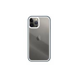 Capa Iphone 13 Pro Max Transparente com Border Silicone Azul