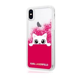 Capa Iphone X, Iphone XS KARL LAGERFELD Purpurinas Rosa em Blister