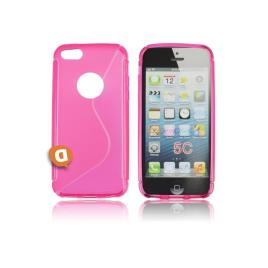 Capa em Silicone 'S-CASE' iPhone 5C Rosa