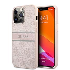 Capa Iphone 13 Pro GUESS Hard Case GUHCP13L4GDPI Stripe Pink