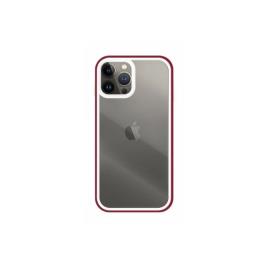Capa Iphone 13 Pro Max Transparente com Border Silicone Vermelho