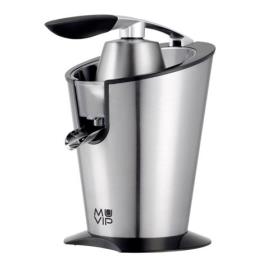Muvip Exprimidor Electrico Inox 600W - Cuerpo, Mango y Filtro de Acero Inoxidable - Sistema Antigoteo - 2 Tama