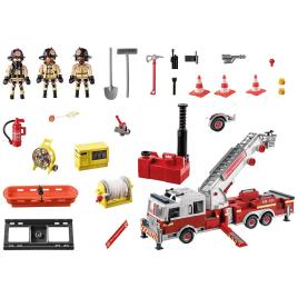 Playmobil Vehicle Firefighters: Us Tower Ladder City Action