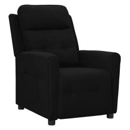 vidaXL Poltrona reclinável tecido preto