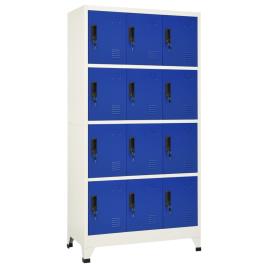 vidaXL Cacifo aço 90x45x180 cm cinzento e azul