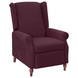 vidaXL Poltrona reclinável tecido roxo