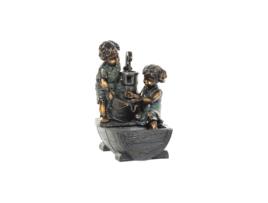 Fonte de Jardim DKD Home Decor Bronze Resina Meninos (44 cm)
