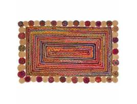 Tapete DKD Home Decor Algodão Multicolor Jute (120 x 180 x 1 cm)
