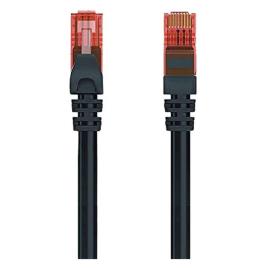 Cabo de rede rígido UTP Categoria 6  EW-6U 1000 Mbit/s Preto - 1 m