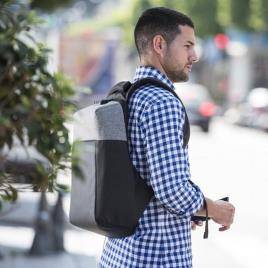 Mochila Antirroubo com USB e Compartimento para Tablet e Portátil 145949 Cinzento - Cinzento