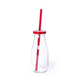 Garrafa com Tampa e Palhinha 145495 (320 ml) - Vermelho