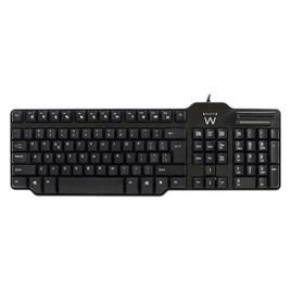 Teclado com Leitor  EW3252 DNI Preto (Espanhol)