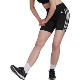 Adidas Essentials 3 Stripes High-waisted Short Leggings Preto XL