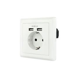 Tomada Parede com 2 Portos USB  10.35.0010 5V/2.4A Branco