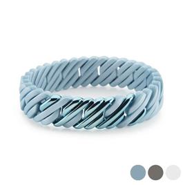 Bracelete feminino TheRubz Silicone Aço inoxidável Aço/Silicone - Cinzento 15 mm x 19 cm