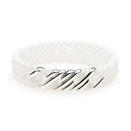 Bracelete feminino TheRubz Silicone Aço inoxidável Aço/Silicone - Cinzento 15 mm x 19 cm