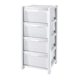 Cómoda  Plástico 4 gavetas (38,5 x 39 x 82,5 cm) - Branco