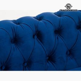 Sofá Chesterfield 3 Lugares Veludo Azul - Relax Retro Coleção