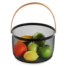 Fruteira Metal/Vime (25 x 30 x 25 cm)