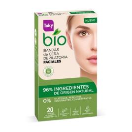 Bandas Depilatórias Faciais Bio Natural Taky (20 uds)