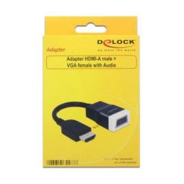 Adaptador HDMI para VGA com Áudio  65587 15 cm Branco Preto