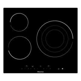 Placa vitrocerâmica Hisense E6322C 60 cm Preto (3 Zonas de Cozedura)