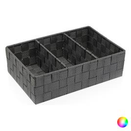 Caixa com compartimentos Têxtil (21 x 10 x 32 cm) - Branco