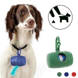 Porta Sacos para Excrementos de Cão (com 15 Sacos)