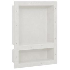 vidaXL Habitáculo chuveiro c/ 2 compartimentos 41x51x10 cm branco mate